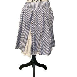 ZARA Cottage-core Prairie Skirt Layered high waisted Mini PettiSkirt pockets M